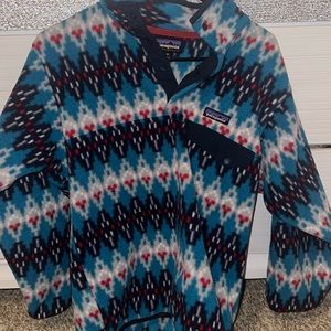 VINTAGE Patagonia Synchilla Snap-T Fleece Pullover Mens Size XL Aztec Blue